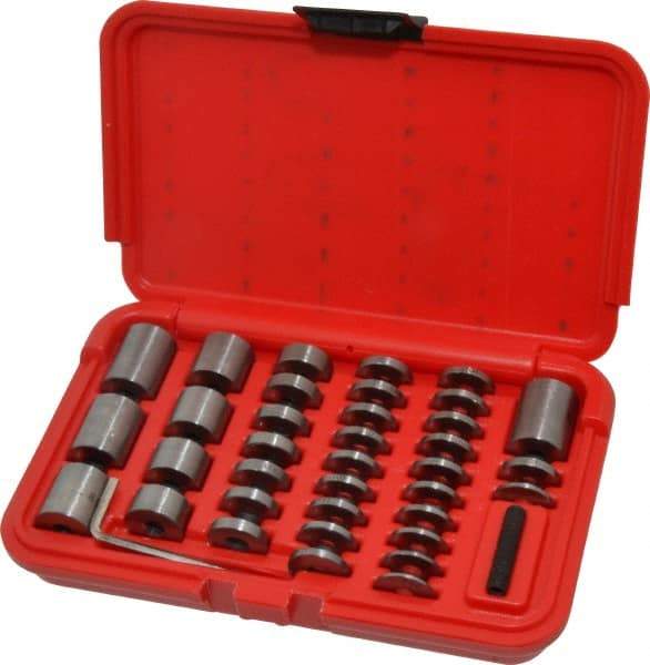 SPI - 36 Piece, 0.05 to 1", Steel Spacer Block Set - Round, 0.0001" Tolerance - Apex Tool & Supply