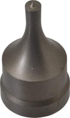 Cleveland Steel Tool - 1/4 Inch Diameter Round Ironworker Punch - 1-1/32 Inch Body Diameter, 1-5/32 Inch Head Diameter, 1-15/16 Inch Overall Length - Apex Tool & Supply