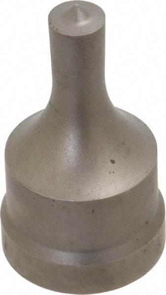 Cleveland Steel Tool - 3/8 Inch Diameter Round Ironworker Punch - 1-1/32 Inch Body Diameter, 1-5/32 Inch Head Diameter, 1-15/16 Inch Overall Length - Apex Tool & Supply