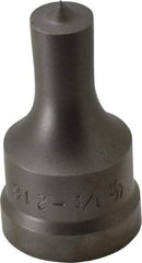 Cleveland Steel Tool - 1/2 Inch Diameter Round Ironworker Punch - 1-1/32 Inch Body Diameter, 1-5/32 Inch Head Diameter, 1-15/16 Inch Overall Length - Apex Tool & Supply