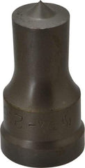 Cleveland Steel Tool - 3/4 Inch Diameter Round Ironworker Punch - 1-1/32 Inch Body Diameter, 1-5/32 Inch Head Diameter, 1-15/16 Inch Overall Length - Apex Tool & Supply