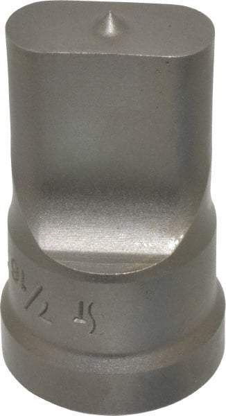 Cleveland Steel Tool - 7/16 Inch Wide Oblong Ironworker Punch - 1-1/32 Inch Body Diameter, 1-5/32 Inch Head Diameter, 1-15/16 Inch Overall Length - Apex Tool & Supply