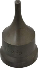 Cleveland Steel Tool - 3/16 Inch Diameter Round Ironworker Punch - 1-1/16 Inch Body Diameter, 1-7/32 Inch Head Diameter, 2-1/8 Inch Overall Length - Apex Tool & Supply