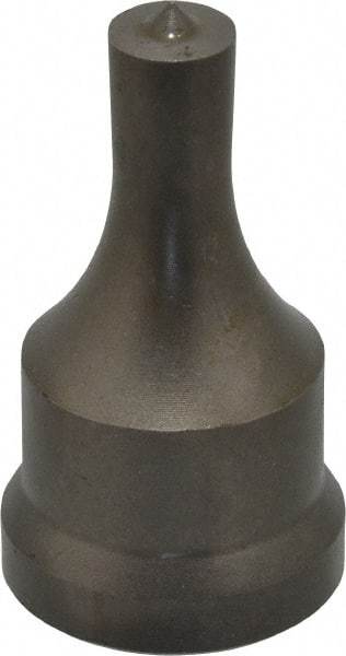 Cleveland Steel Tool - 7/16 Inch Diameter Round Ironworker Punch - 1-1/16 Inch Body Diameter, 1-7/32 Inch Head Diameter, 2-1/8 Inch Overall Length - Apex Tool & Supply