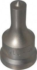 Cleveland Steel Tool - 1/2 Inch Diameter Round Ironworker Punch - 1-1/16 Inch Body Diameter, 1-7/32 Inch Head Diameter, 2-1/8 Inch Overall Length - Apex Tool & Supply