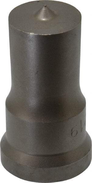 Cleveland Steel Tool - 15/16 Inch Diameter Round Ironworker Punch - 1-1/16 Inch Body Diameter, 1-7/32 Inch Head Diameter, 2-1/8 Inch Overall Length - Apex Tool & Supply