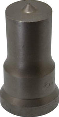 Cleveland Steel Tool - 15/16 Inch Diameter Round Ironworker Punch - 1-1/16 Inch Body Diameter, 1-7/32 Inch Head Diameter, 2-1/8 Inch Overall Length - Apex Tool & Supply