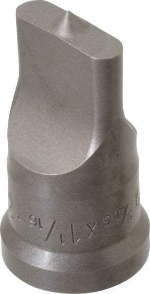 Cleveland Steel Tool - 5/16 Inch Wide Oblong Ironworker Punch - 1-1/16 Inch Body Diameter, 1-7/32 Inch Head Diameter, 2-1/8 Inch Overall Length - Apex Tool & Supply