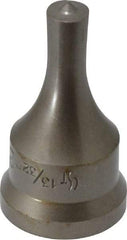 Cleveland Steel Tool - 13/32 Inch Diameter Round Ironworker Punch - 1-1/16 Inch Body Diameter, 1.24 Inch Head Diameter, 2-3/16 Inch Overall Length - Apex Tool & Supply