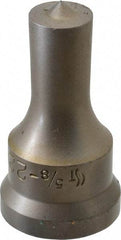 Cleveland Steel Tool - 5/8 Inch Diameter Round Ironworker Punch - 1-1/16 Inch Body Diameter, 1.24 Inch Head Diameter, 2-3/16 Inch Overall Length - Apex Tool & Supply