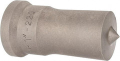 Cleveland Steel Tool - 1 Inch Diameter Round Ironworker Punch - 1-1/16 Inch Body Diameter, 1.24 Inch Head Diameter, 2-3/16 Inch Overall Length - Apex Tool & Supply
