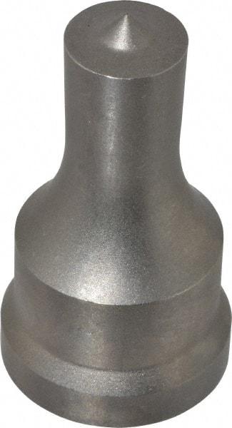 Cleveland Steel Tool - 11/16 Inch Diameter Round Ironworker Punch - 1-7/32 Inch Body Diameter, 1-3/8 Inch Head Diameter, 2-3/8 Inch Overall Length - Apex Tool & Supply