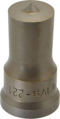 Cleveland Steel Tool - 1-1/32 Inch Diameter Round Ironworker Punch - 1-7/32 Inch Body Diameter, 1-3/8 Inch Head Diameter, 2-3/8 Inch Overall Length - Apex Tool & Supply