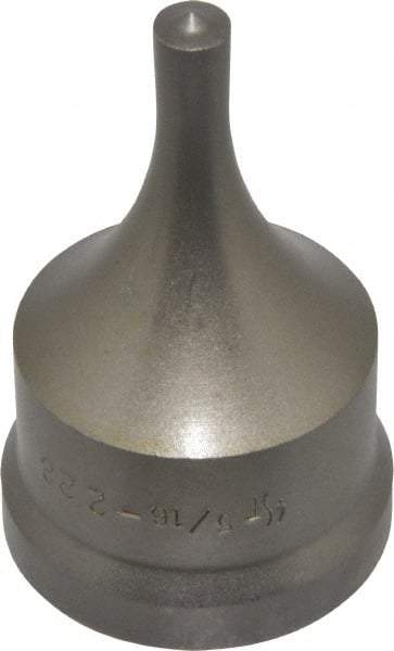 Cleveland Steel Tool - 5/16 Inch Diameter Round Ironworker Punch - 1-17/32 Inch Body Diameter, 1-11/16 Inch Head Diameter, 2-11/16 Inch Overall Length - Apex Tool & Supply