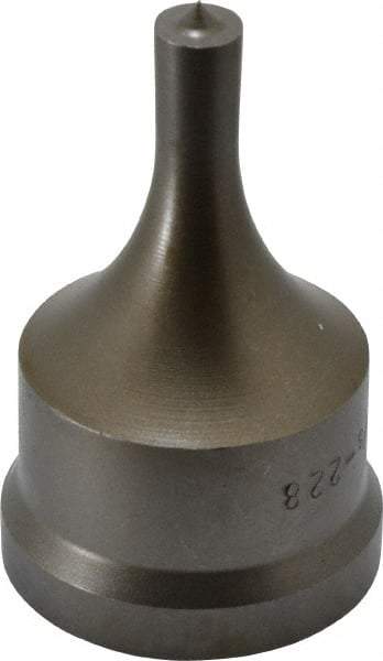 Cleveland Steel Tool - 3/8 Inch Diameter Round Ironworker Punch - 1-17/32 Inch Body Diameter, 1-11/16 Inch Head Diameter, 2-11/16 Inch Overall Length - Apex Tool & Supply