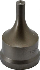 Cleveland Steel Tool - 3/8 Inch Diameter Round Ironworker Punch - 1-17/32 Inch Body Diameter, 1-11/16 Inch Head Diameter, 2-11/16 Inch Overall Length - Apex Tool & Supply