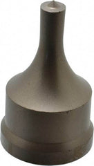 Cleveland Steel Tool - 7/16 Inch Diameter Round Ironworker Punch - 1-17/32 Inch Body Diameter, 1-11/16 Inch Head Diameter, 2-11/16 Inch Overall Length - Apex Tool & Supply