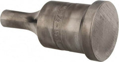 Cleveland Steel Tool - 1/2 Inch Diameter Round Ironworker Punch - 1-1/4 Inch Body Diameter, 1-1/2 Inch Head Diameter, 3-1/8 Inch Overall Length - Apex Tool & Supply