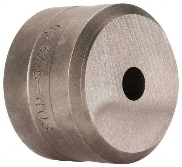 Cleveland Steel Tool - 5/16 Inch Diameter Round Ironworker Die - 1-1/2 Inch Head Diameter, 1 Inch Head Height - Apex Tool & Supply