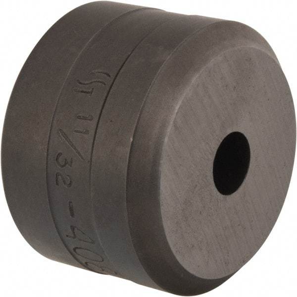 Cleveland Steel Tool - 11/32 Inch Diameter Round Ironworker Die - 1-1/2 Inch Head Diameter, 1 Inch Head Height - Apex Tool & Supply