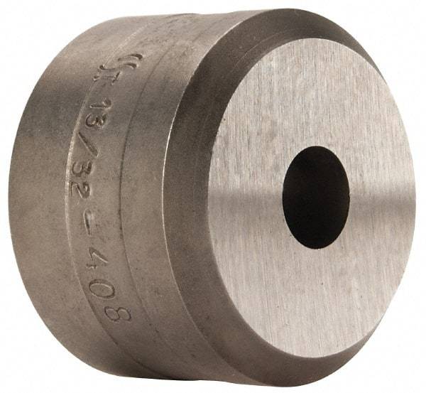 Cleveland Steel Tool - 13/32 Inch Diameter Round Ironworker Die - 1-1/2 Inch Head Diameter, 1 Inch Head Height - Apex Tool & Supply