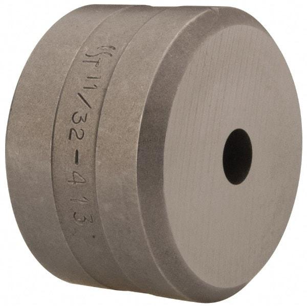 Cleveland Steel Tool - 11/32 Inch Diameter Round Ironworker Die - 1-13/16 Inch Head Diameter, 1-1/8 Inch Head Height - Apex Tool & Supply