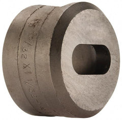 Cleveland Steel Tool - 1-1/32 Inch Long x 15/32 Inch Wide Oblong Ironworker Die - 1-13/16 Inch Head Diameter, 1-1/8 Inch Head Height - Apex Tool & Supply