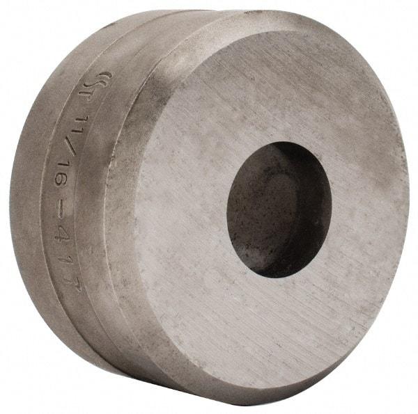 Cleveland Steel Tool - 11/16 Inch Diameter Round Ironworker Die - 2 Inch Head Diameter, 1 Inch Head Height - Apex Tool & Supply