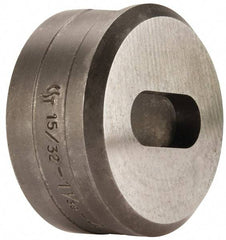 Cleveland Steel Tool - 1-1/32 Inch Long x 15/32 Inch Wide Oblong Ironworker Die - 2 Inch Head Diameter, 1 Inch Head Height - Apex Tool & Supply