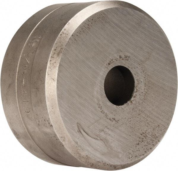 Cleveland Steel Tool - 9/16 Inch Diameter Round Ironworker Die - 2-3/8 Inch Head Diameter, 1-1/4 Inch Head Height - Apex Tool & Supply