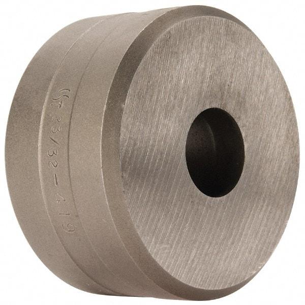 Cleveland Steel Tool - 23/32 Inch Diameter Round Ironworker Die - 2-3/8 Inch Head Diameter, 1-1/4 Inch Head Height - Apex Tool & Supply