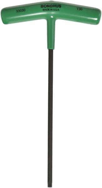 Bondhus - T30 Standard Torx Key - T-Handle Cushion Grip, Protanium High Torque Steel - Apex Tool & Supply