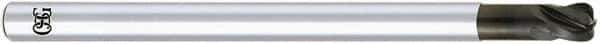 OSG - 1/8", 4 Flute, Single End, Solid Carbide, 0.015" Corner Radius End Mill - 3" OAL, 30° Helix, Right Hand Flute, 1/8" LOC, Right Hand Cut, - Apex Tool & Supply