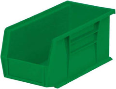 Akro-Mils - 30 Lb. Load Capacity, 10-7/8" Deep, Green Polymer Hopper Stacking Bin - 5" High x 5-1/2" Wide x 10-7/8" Long - Apex Tool & Supply