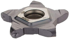 Iscar - 24N300J150PENTA Grade IC908, 3mm Cutting Width Carbide Grooving Insert - 6.5mm Max Depth of Cut, Neutral, 0.059" Corner Radius, TiAlN Finish - Apex Tool & Supply