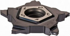 Iscar - 24N120PENTA Grade IC908, 1.19mm Cutting Width Carbide Grooving Insert - 2.01mm Max Depth of Cut, Neutral, TiN/TiAlN Finish - Apex Tool & Supply