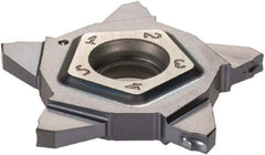 Iscar - 24N178PENTA Grade IC908, 1.78mm Cutting Width Carbide Grooving Insert - 3mm Max Depth of Cut, Neutral, 0.18mm Corner Radius, TiN/TiAlN Finish - Apex Tool & Supply