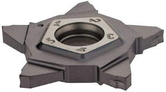 Iscar - PENTA24N196 IC908 Grade, 0.0772" Cutting Width, Carbide Cutoff Insert - Neutral Lead Angle, 0.0059" Cnr Rad, TiAlN Coated - Apex Tool & Supply