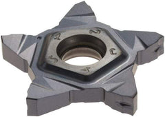 Iscar - PENTA24N315 IC908 Grade, 0.124" Cutting Width, Carbide Cutoff Insert - Neutral Lead Angle, 0.0059" Cnr Rad, TiAlN Coated - Apex Tool & Supply