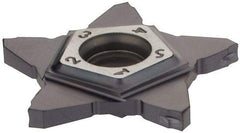 Iscar - 24N200J020PENTA J Grade IC908, 2mm Cutting Width Carbide Grooving Insert - 6mm Max Depth of Cut, Neutral, 0.2mm Corner Radius, TiAlN Finish - Apex Tool & Supply