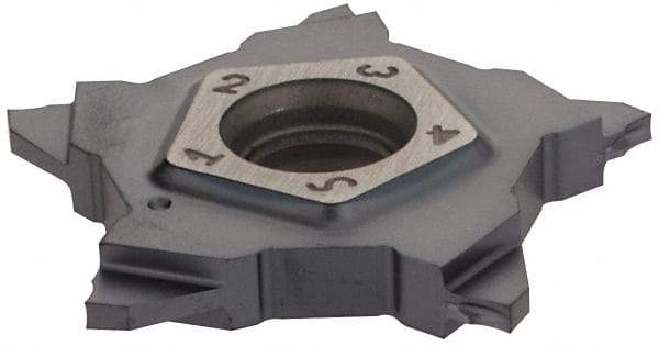 Iscar - 24N104J000PENTA J Grade IC908, 1.04mm Cutting Width Carbide Grooving Insert - 2mm Max Depth of Cut, Neutral, TiAlN Finish - Apex Tool & Supply