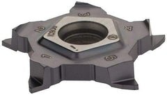 Iscar - 24N080010PENTA Grade IC908, 0.031" Cutting Width Carbide Grooving Insert - 1/16" Max Depth of Cut, Right Hand, 0.004" Corner Radius, TiAlN Finish - Apex Tool & Supply
