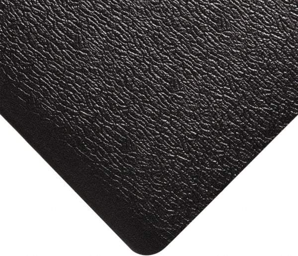 Wearwell - 3' Long x 2' Wide, Dry Environment, Anti-Fatigue Matting - Black, Vinyl with Vinyl Sponge Base, Rounded on 4 Sides - Apex Tool & Supply