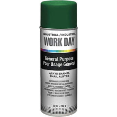 Krylon - Green, Gloss, Enamel Spray Paint - 9 to 13 Sq Ft per Can, 10 oz Container, Use on Ceramics, Glass, Metal, Plaster, Wood - Apex Tool & Supply
