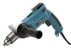 Makita - 1/2" Keyed Chuck, 600 RPM, Pistol Grip Handle Electric Drill - 7 Amps, 115 Volts, Reversible, Includes Chuck Key, Drill Chuck, Side Handle - Apex Tool & Supply
