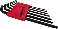Bondhus - 7 Piece L-Key Ball End Hex Key Set - Hex Range 1.5 to 6mm - Apex Tool & Supply