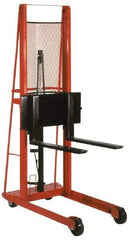 Wesco Industrial Products - 1000 Lbs. Load Capacity, 56 Inch Lift Height, Steel Stacker Manually Operated Lift - Apex Tool & Supply