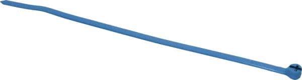 Thomas & Betts - 7.31" Long Blue Nylon Standard Cable Tie - 50 Lb Tensile Strength, 1.22mm Thick, 44.45mm Max Bundle Diam - Apex Tool & Supply