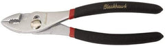 Blackhawk by Proto - 8-1/8" OAL, 15/16" Jaw Length, 1-3/16" Jaw Width, Slip Joint Pliers - Curved Jaw, Curved Head, Wire Cutting Shear - Apex Tool & Supply