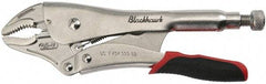 Blackhawk by Proto - 7-3/8" OAL Curved Jaw Locking Pliers - 1-17/32" Jaw Width, 1/2" Jaw Depth, Quick Release Handle - Apex Tool & Supply